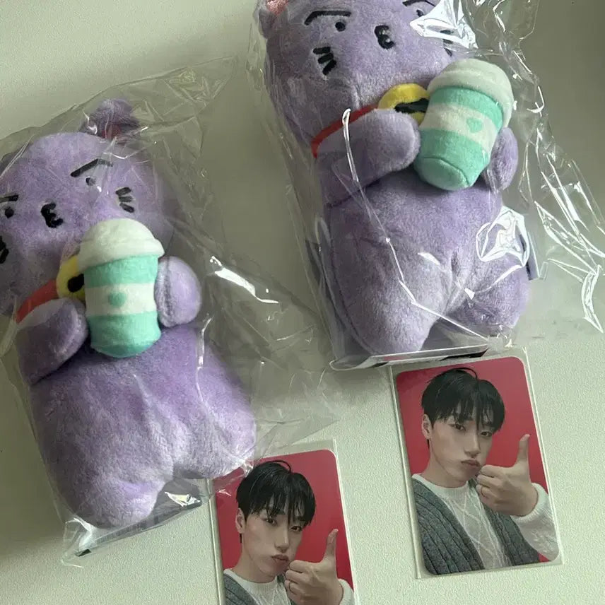 [BUNJANG] ATEEZ Asia &amp; Australia In-Yu Tour Cup Sleeve Keyring Choi San / 포카포함) 에이티즈 아시아호주 인유판 투어 컵슬리브 키링 최산 산덩이