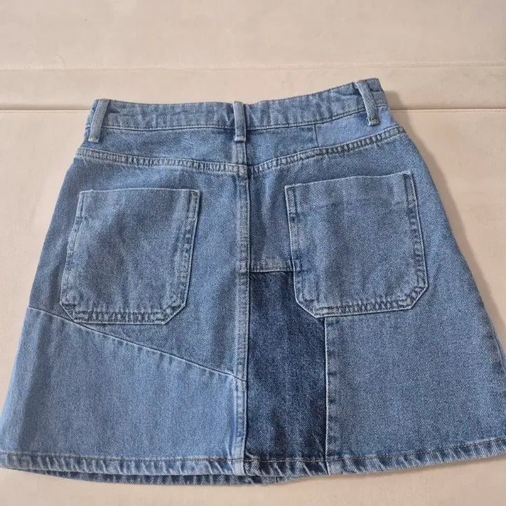 [BUNJANG] Zara Denim Patchwork Skirt - Size S (New) / 자라 청치마 데님 패치 워크 스커트 s 새상품
