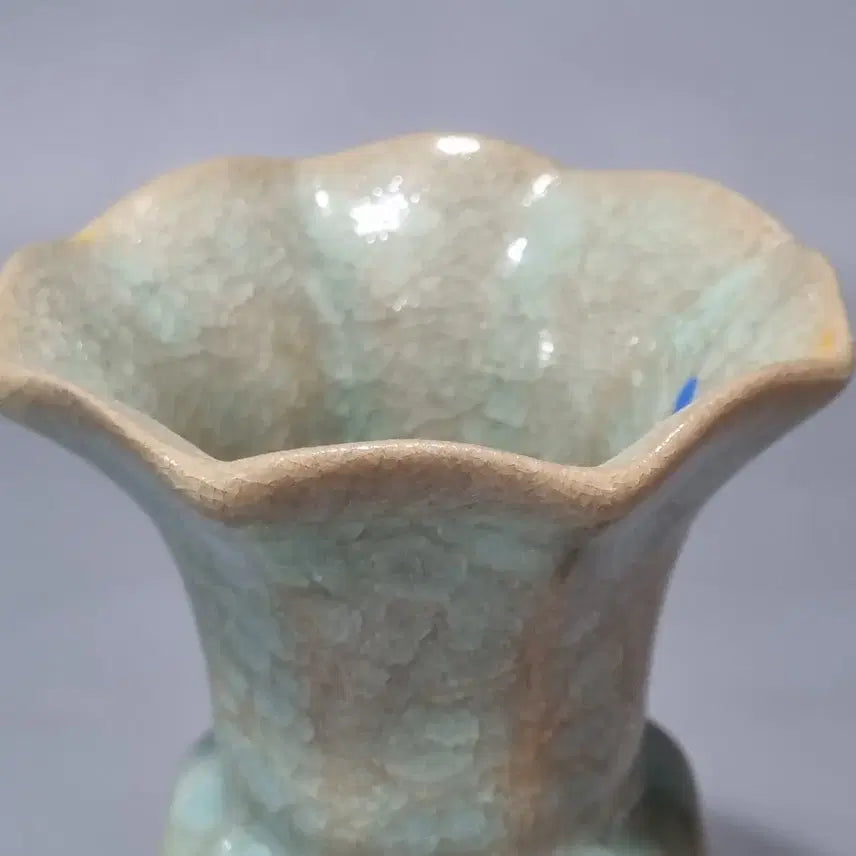 [BUNJANG] Yeoyeo Celadon Glaze Crackle Vase (H18cm) / 여요 취청유 빙렬 화고. 고18