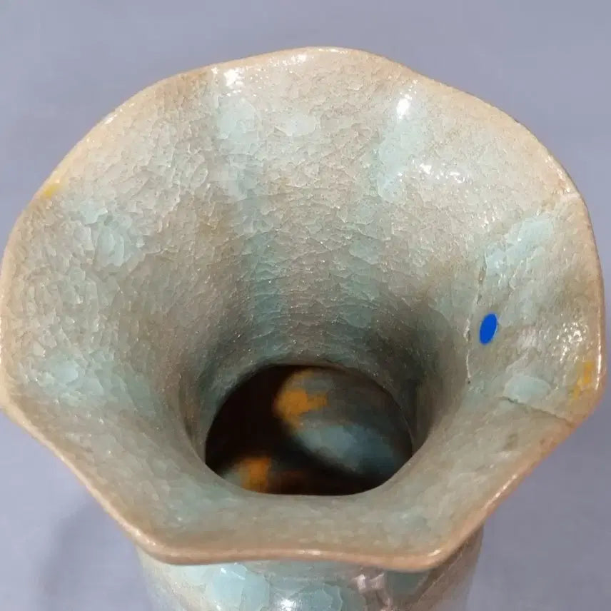 [BUNJANG] Yeoyeo Celadon Glaze Crackle Vase (H18cm) / 여요 취청유 빙렬 화고. 고18