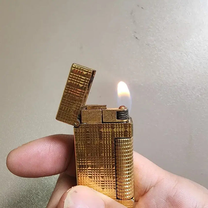 [BUNJANG] Dunhill Rollagas Gold-Plated Lighter / >내용사진필< 상태A 50여년된 빈티지 금도금 던힐 롤라가스 라이터 팜