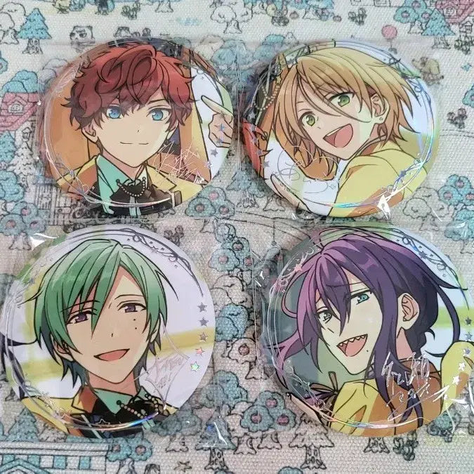 [BUNJANG] Ensemble Stars! 5th Anniversary Alkaloid 4-Piece Can Badge Set / 앙상블 스타즈 5주년 알칼로이드 캔뱃지 4종 세트