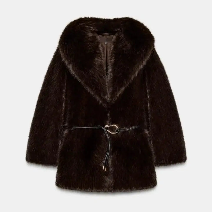 [BUNJANG] Zara Faux Fur Half Coat / 자라 퍼 하프 코트
