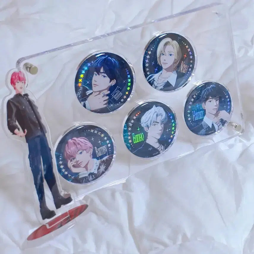 [BUNJANG] PLAVE Dash Can Badge &amp; Acrylic Stand Set (Bamby, Eunho) / 플레이브 대쉬 캔뱃지,아크릴 스탠드(밤비,은호)