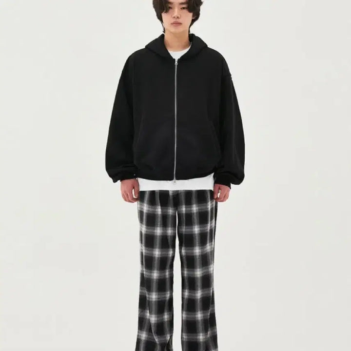 [BUNJANG] Denhour Tan Check Wide Pants M / 덴아워 탄체크 와이드 팬츠 M