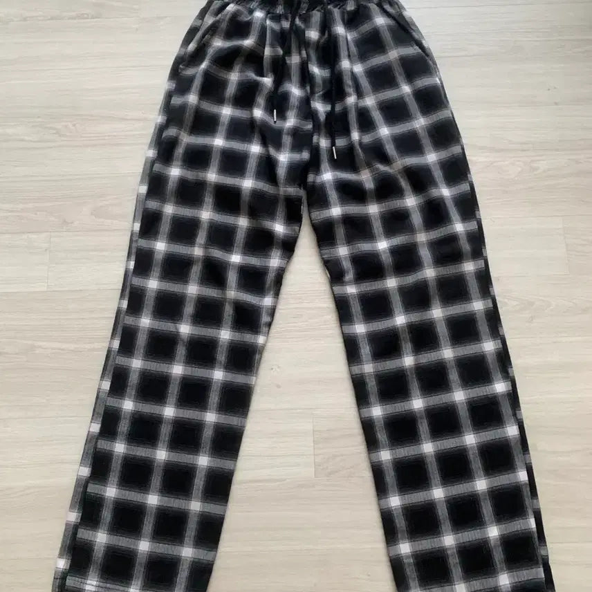 [BUNJANG] Denhour Tan Check Wide Pants M / 덴아워 탄체크 와이드 팬츠 M