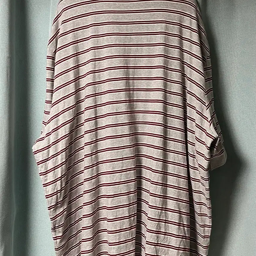 [BUNJANG] MJD Striped T-Shirt - Melange Grey (L) / [L] MJD 폴로 스트라이프 티셔츠 멜란지 그레이