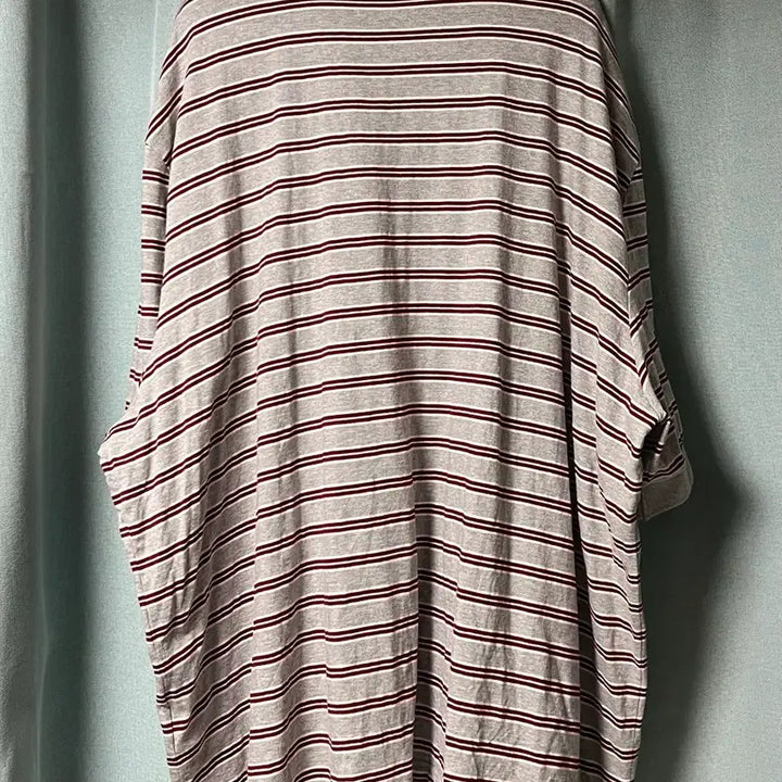 [BUNJANG] MJD Striped T-Shirt - Melange Grey (L) / [L] MJD 폴로 스트라이프 티셔츠 멜란지 그레이