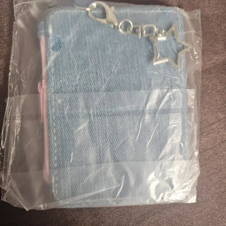 [BUNJANG] Denim Heart Photocard Holder Keychain / 데님 하트 포카홀더 포토카드 홀더 키링
