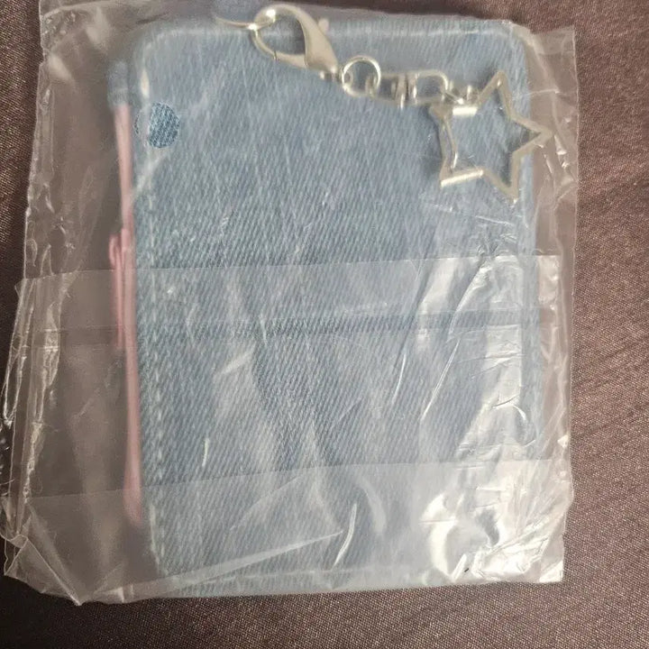 [BUNJANG] Denim Heart Photocard Holder Keychain / 데님 하트 포카홀더 포토카드 홀더 키링