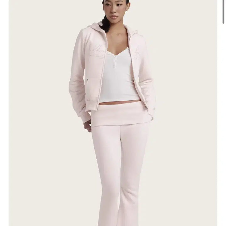 [BUNJANG] Clissure Sheer Romance Slim Hood Zip-up Hoodie Pink / 새상품) 클리시어 시어 로맨스 슬림 후드집업 핑크 쉬어