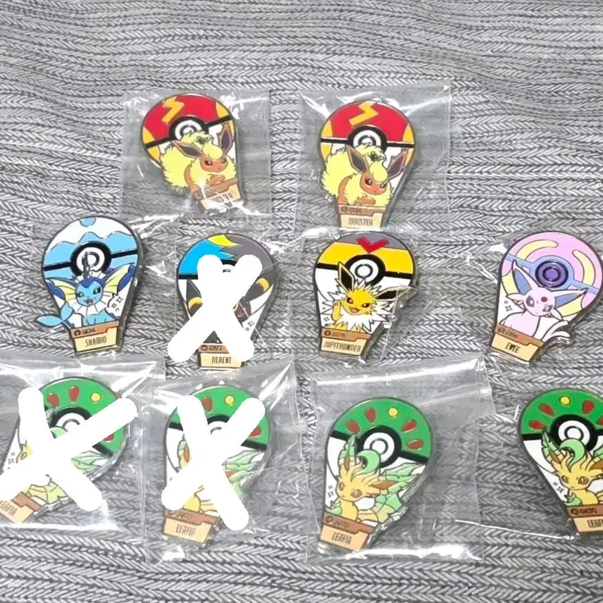 [BUNJANG] Pokemon Lotte World Balloon Flight Eeveelutions Badge Set / 포켓몬 롯데월드 풍선비행 이브이즈 뱃지