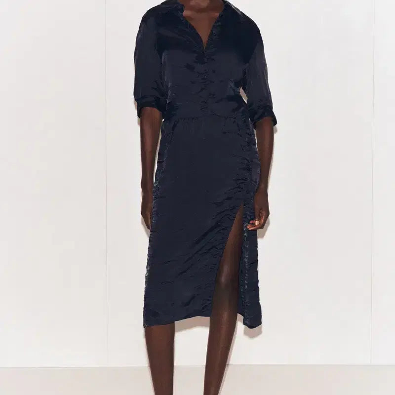 [BUNJANG] COS Gathering Crinkled Midi Skirt / COS 코스 개더링 크링클드 미디 스커트 36