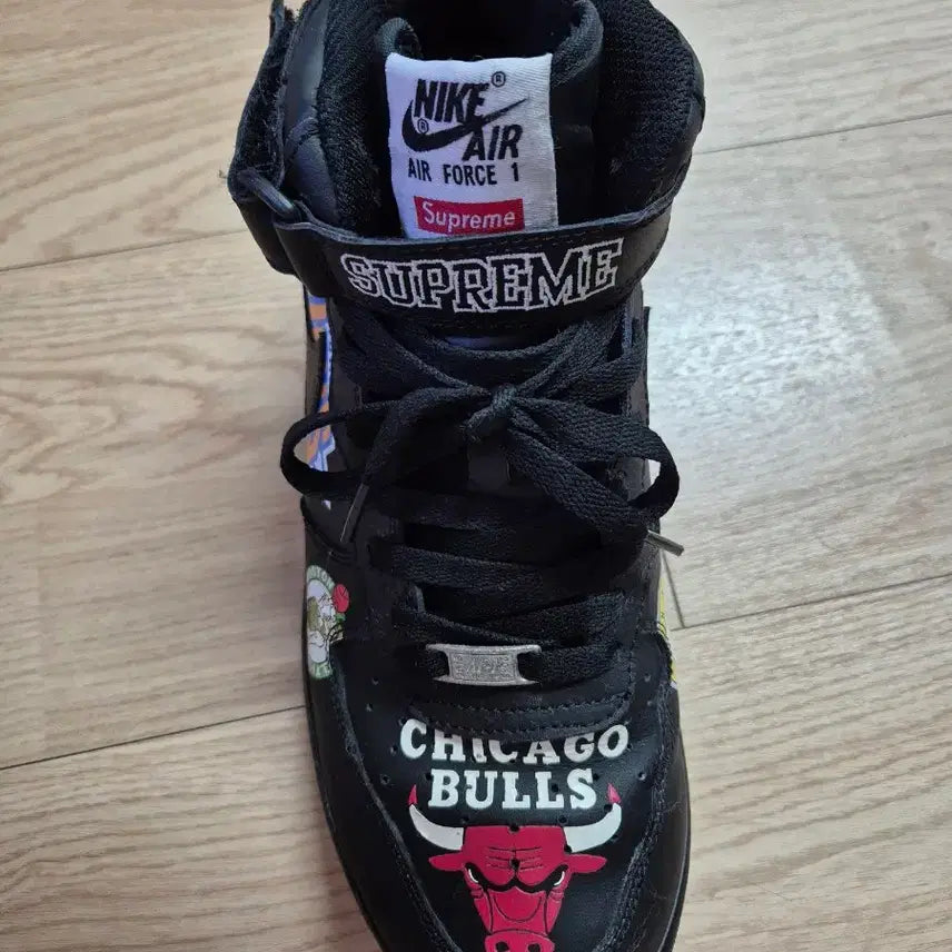 [BUNJANG] Nike Air Force 1 Mid Supreme NBA Black AQ8017-001 / 나이키 에어 포스 1 미드 슈프림 NBA 블랙