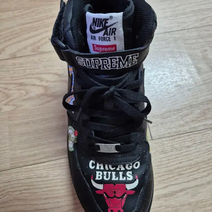 [BUNJANG] Nike Air Force 1 Mid Supreme NBA Black AQ8017-001 / 나이키 에어 포스 1 미드 슈프림 NBA 블랙