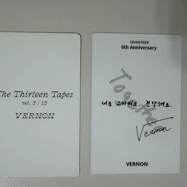 [BUNJANG] SEVENTEEN Vernon TTT 6th Anniversary Photocard / 세븐틴 버논 ttt(티티티), 6주년 포카 + 덤 ttt 스티커