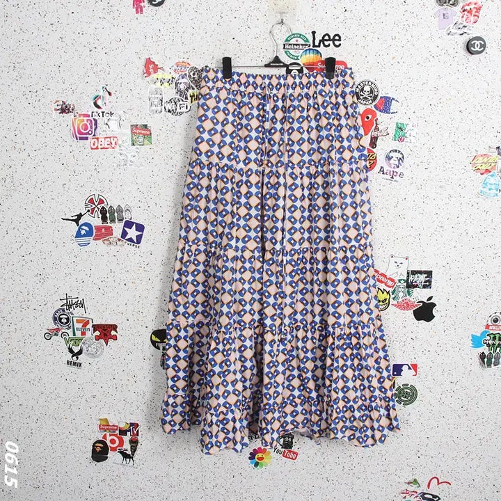 [BUNJANG] Zara Patterned Elastic Flare Skirt Women&