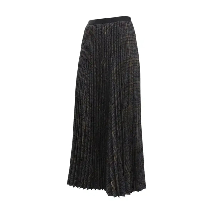 [BUNJANG] Uniqlo Charcoal Pleats Elastic Waist Skirt Women&