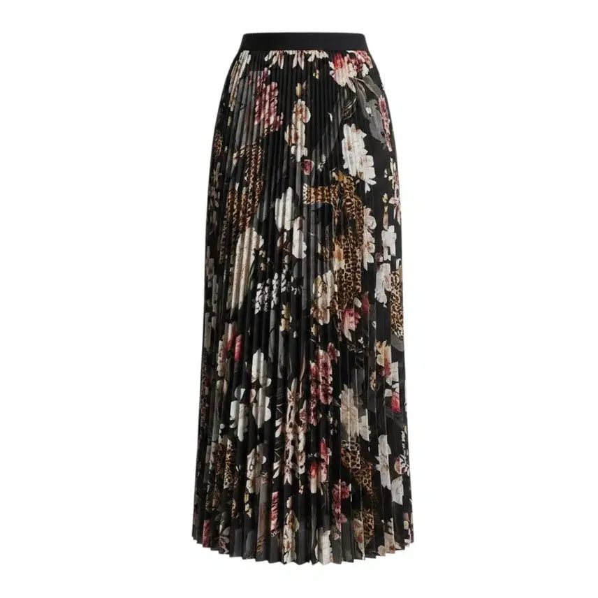 [BUNJANG] Floral Pleated Elastic Waist Skirt / 여성F/ 플로럴 플리츠 밴딩스커트 29-92