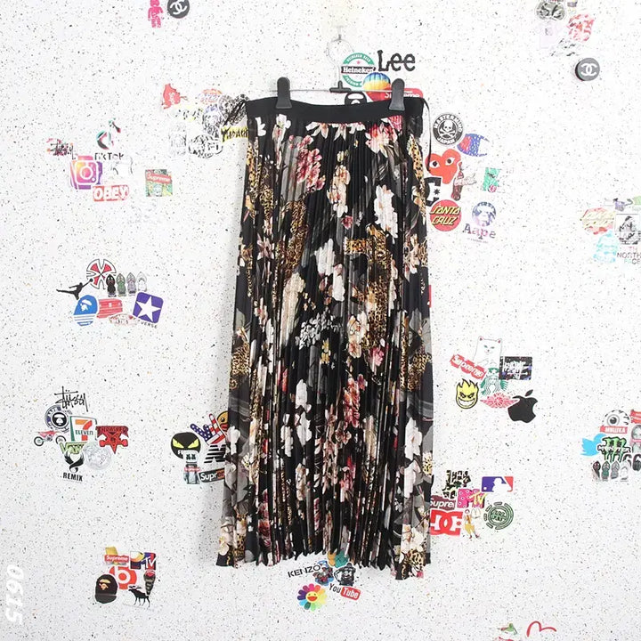 [BUNJANG] Floral Pleated Elastic Waist Skirt / 여성F/ 플로럴 플리츠 밴딩스커트 29-92