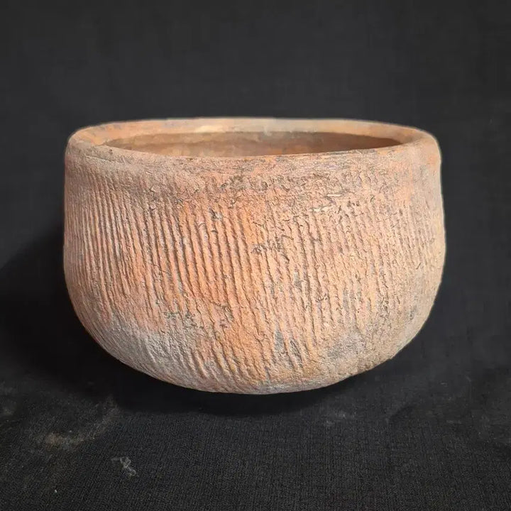 [BUNJANG] Comb-Patterned Red Earthenware Bowl / 빗살무늬 홍토기 그릇 완 사발