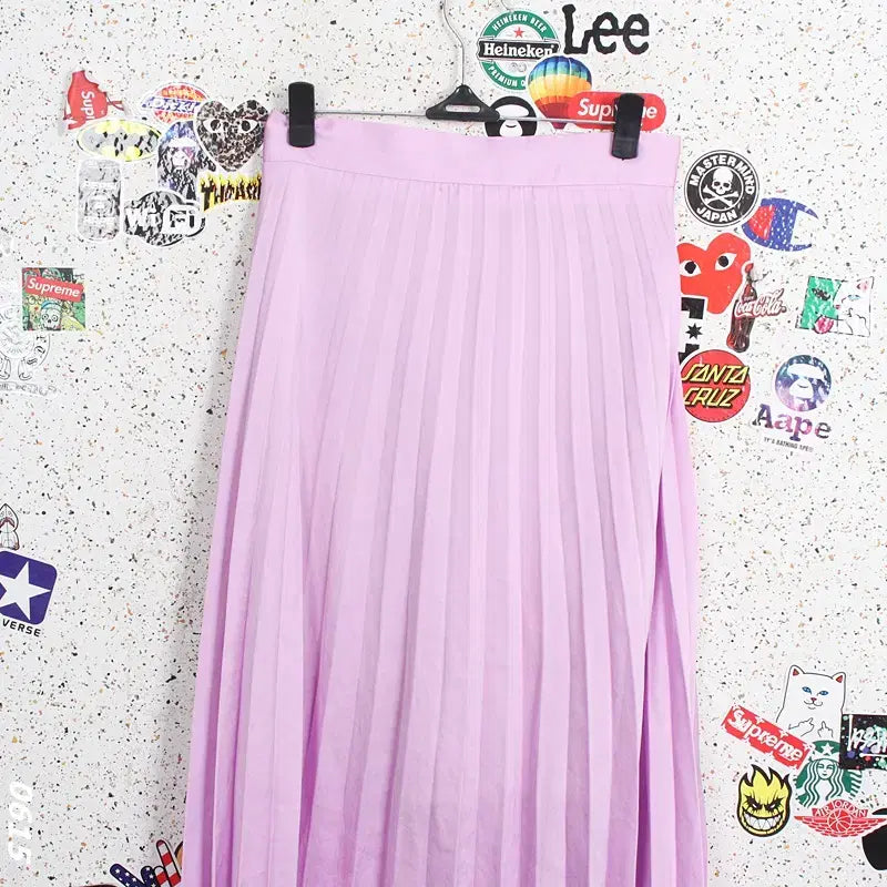 [BUNJANG] OWL Lilac Pleated Skirt with Back Banding / 여성F/ OWL 연보라 뒷밴딩 플리츠스커트 29-93