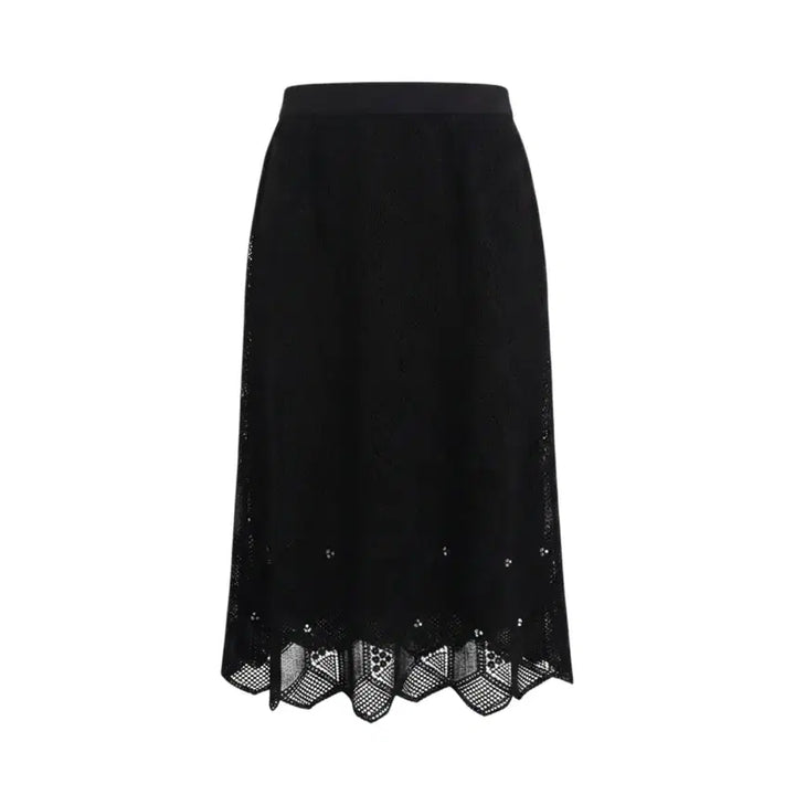 [BUNJANG] Ozsecon Lace Long Skirt Black / 여성44/ 오즈세컨 레이스 롱 스커트BK 29-95