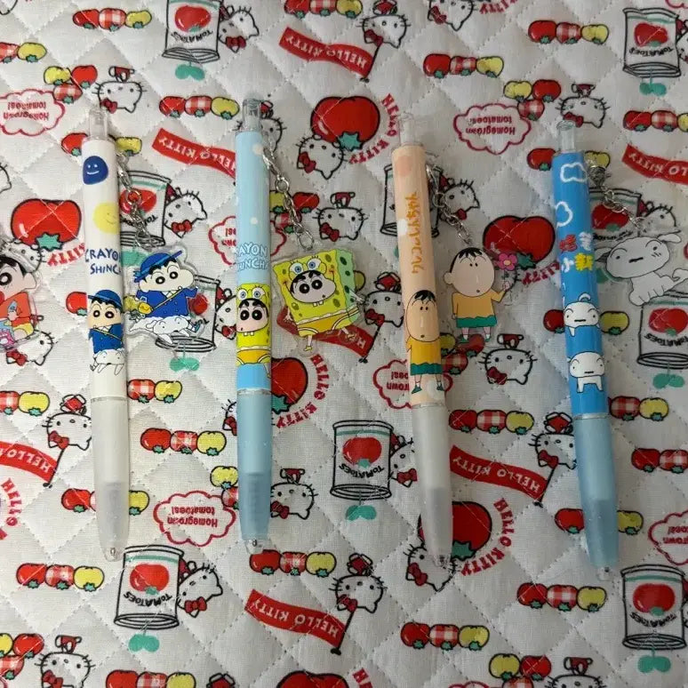 [BUNJANG] Crayon Shin-chan Keyring Ballpoint Pen Set / 짱구 키링 볼펜 판매합니다