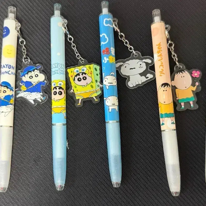 [BUNJANG] Crayon Shin-chan Keyring Ballpoint Pen Set / 짱구 키링 볼펜 판매합니다
