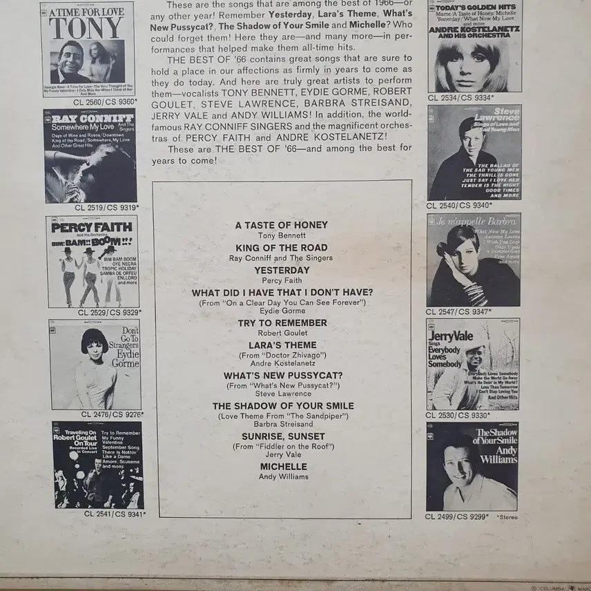 [BUNJANG] Columbia The Best of 66 Vol. 2 LP US Pressing / 콜롬비아 더 베스트 오브 66 볼륨 2 LP 미국반
