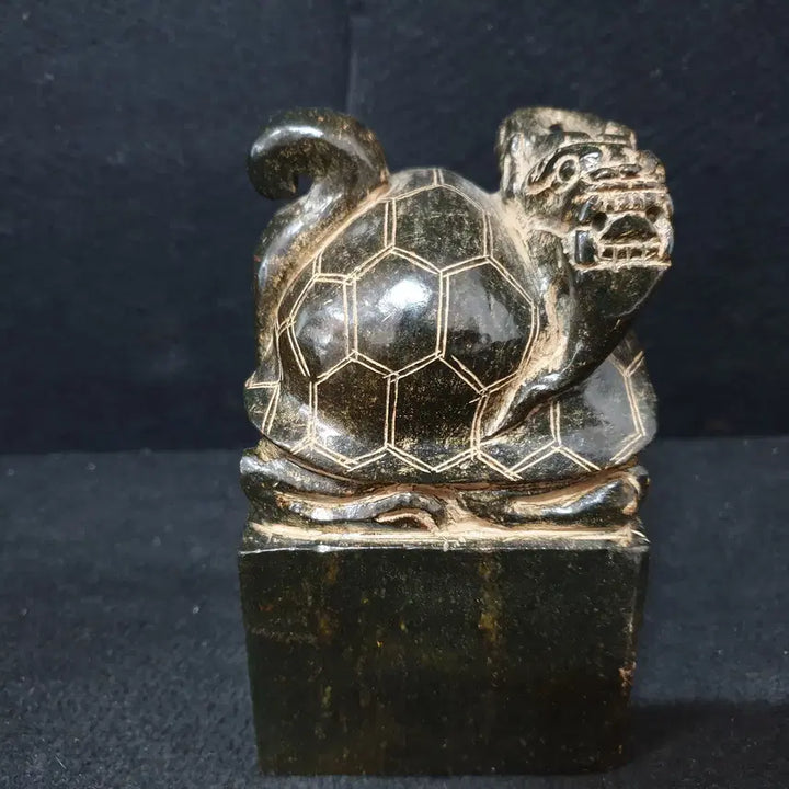 [BUNJANG] Large Solid Jade Turtle Seal / (수원만물)큰 사이즈 통옥 거북 옥새
