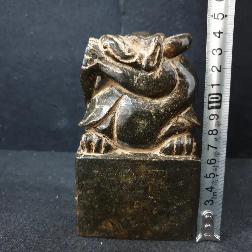[BUNJANG] Large Solid Jade Turtle Seal / (수원만물)큰 사이즈 통옥 거북 옥새