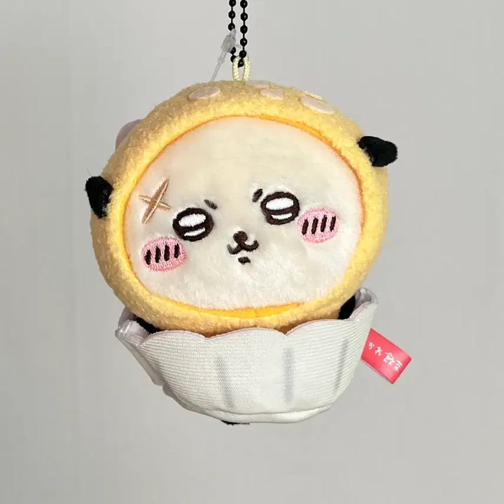 [BUNJANG] Chiikawa Racco Hong Kong Dim Sum Plush Keychain / 치이카와 랏코 홍콩 딤섬 인형 키링 먼작귀