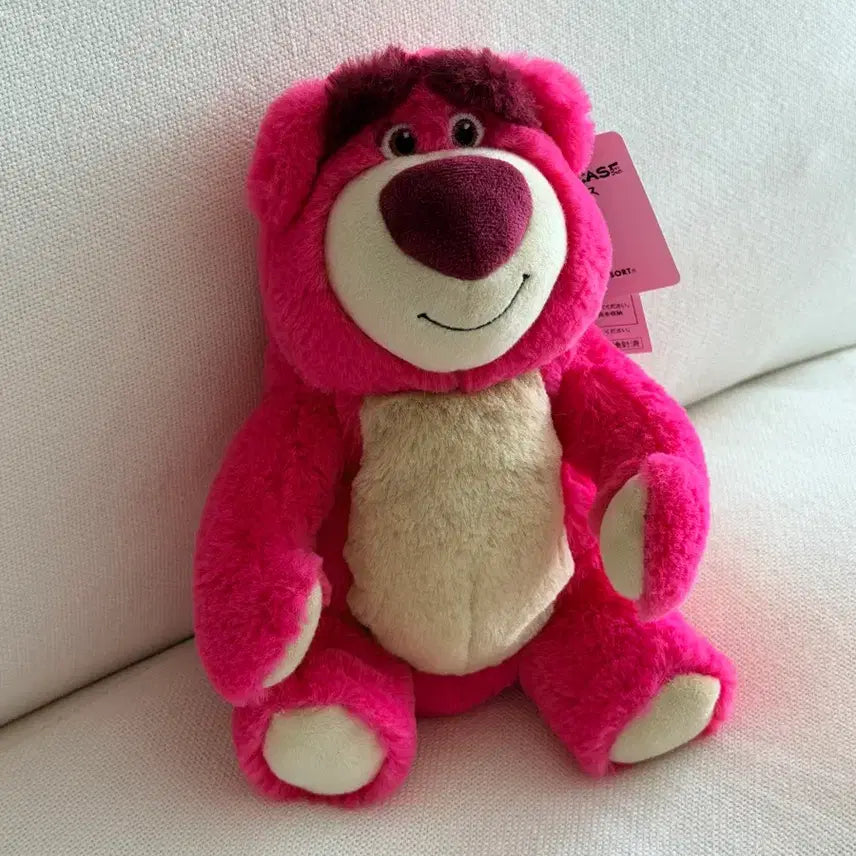 [BUNJANG] Disney Toy Story Lotso Bear Plush Pouch / 토이스토리 랏소 베어 봉제인형 핑크 파우치
