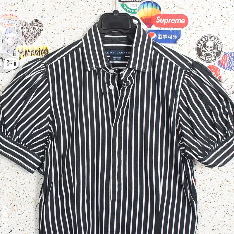 [BUNJANG] Ralph Lauren Striped Short Sleeve Shirt Women&