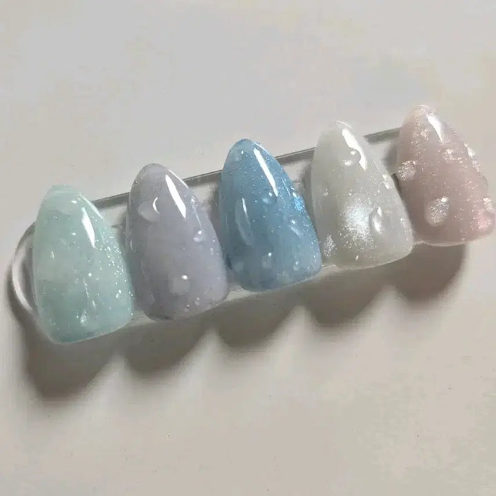 [BUNJANG] Customizable Water Drop Press-On Nails / 워터드롭 네일(색상변경가능)