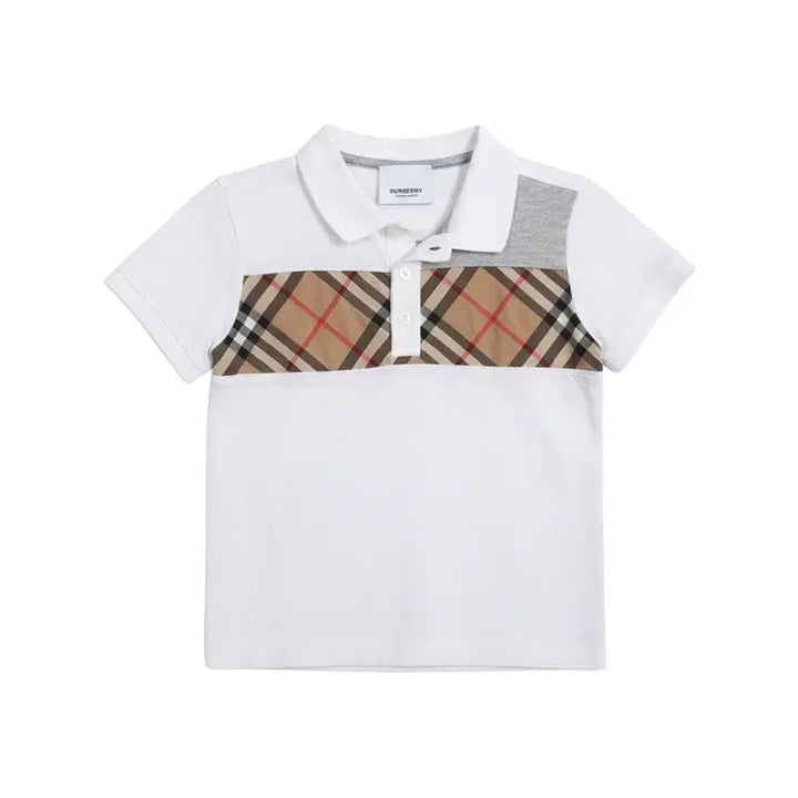 [BUNJANG] Burberry Check Short-Sleeve Polo Shirt (Kids 130-140) / 키즈 130-140/ 버버리 체크 반팔 카라티셔츠 29-105