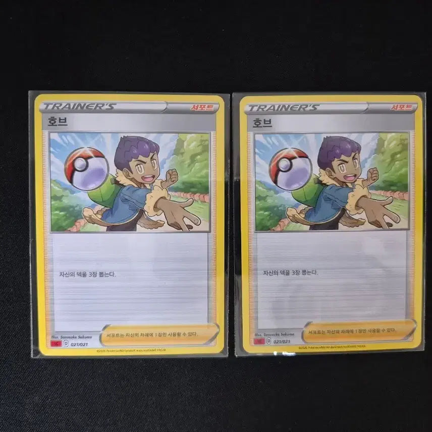 [BUNJANG] Pokemon Card Hob Trainer 021/021 (2 Cards) / 포켓몬 카드 호브 트레이너 021/021 2장