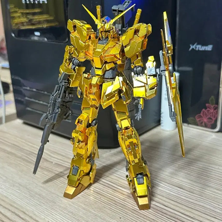 [BUNJANG] RG Unicorn Gundam Gold Coating Completed Model Kit / rg 유니콘 건담 골드코팅 가조 판매