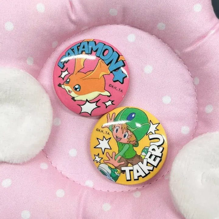 [BUNJANG] Digimon Adventure Terriermon &amp; Lopmon Set / 디지몬어드벤처 리키 파닥몬 뱃지 2종 세트