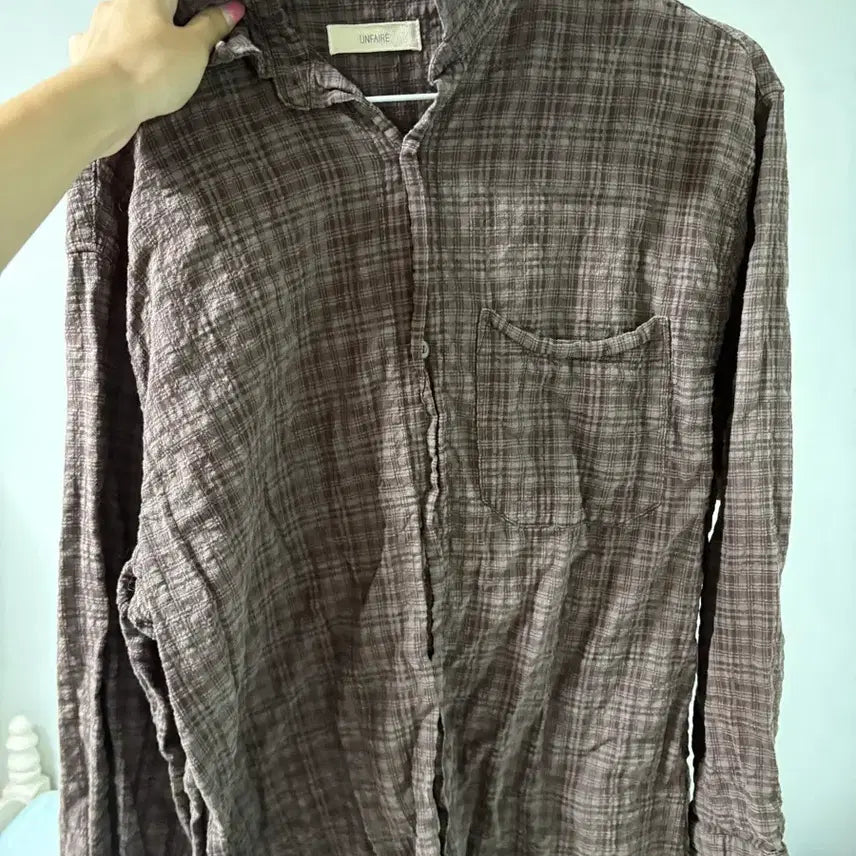 [BUNJANG] Brown Check Shirt / 체크 남방 브라운