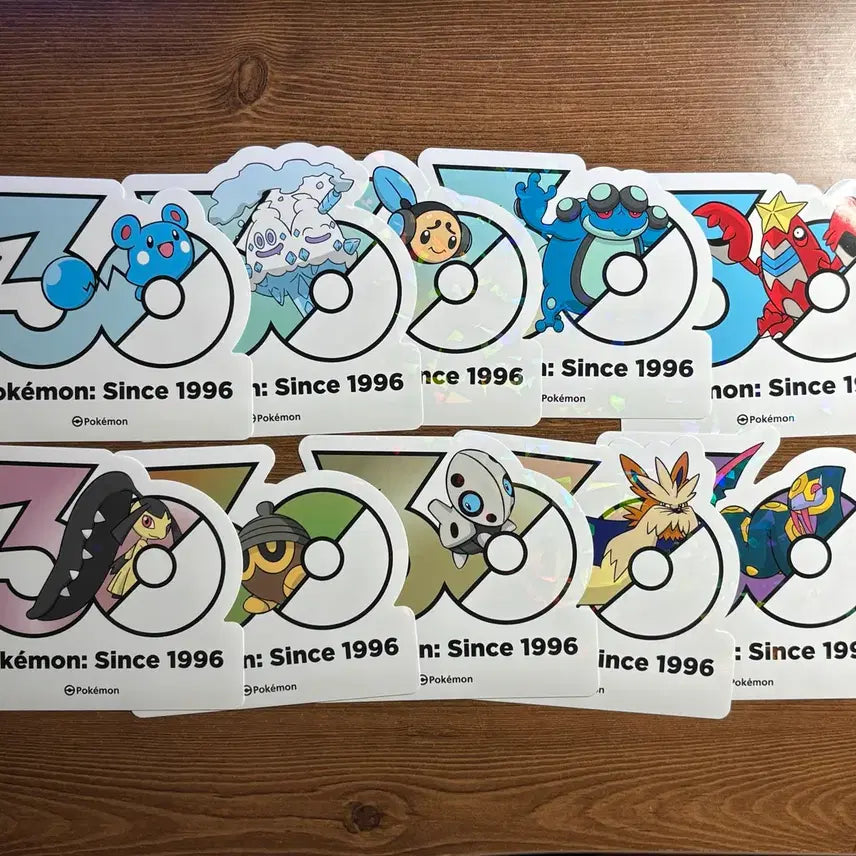 [BUNJANG] Pokemon 30th Anniversary Sticker Set (Rilri, Uchitt, Vanillite) / 포켓몬 30주년 스티커 세트 루리리 입치트 배바닐라
