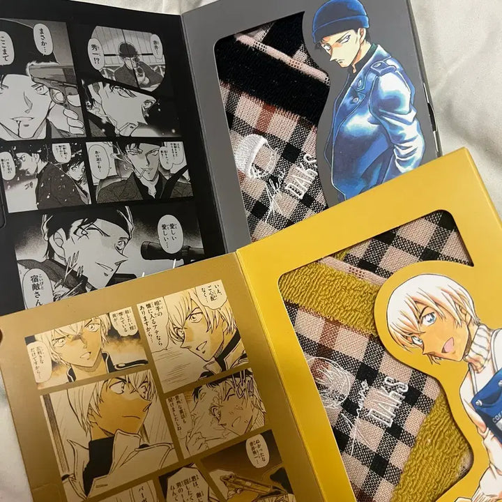 [BUNJANG] Detective Conan Akai &amp; Amuro Handkerchiefs Bundle Set (DAKS Collaboration) / [일괄] 명탐정코난 아카이 아무로 손수건 닥스 콜라보
