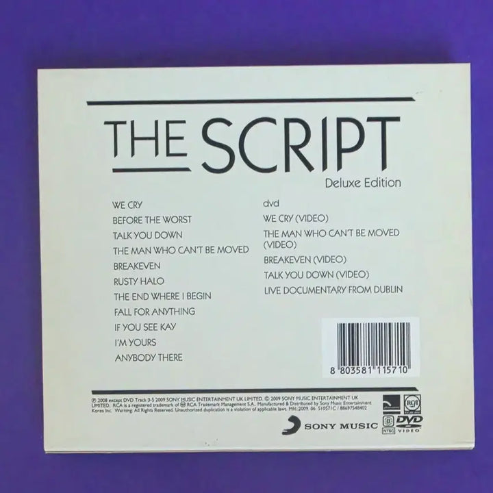 [BUNJANG] The Script Deluxe Edition CD (Unsealed) / [개봉/CD] 더 스크립트 디럭스 에디션