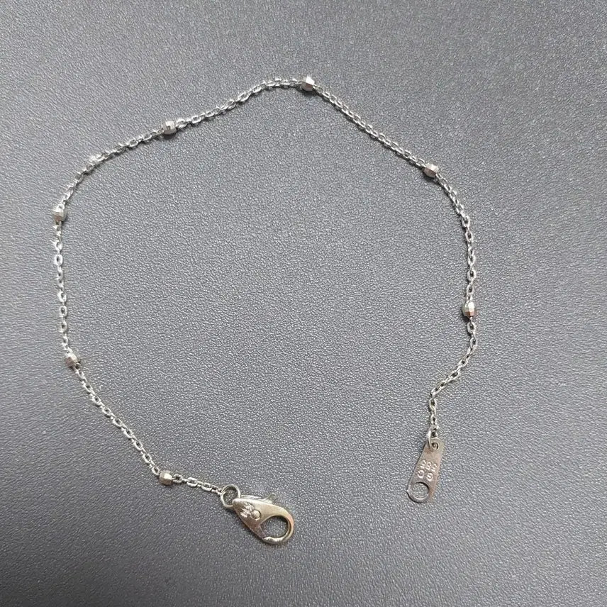 [BUNJANG] 14K White Gold Chain Bracelet with Ball Accents / 14k화이트골드팔찌