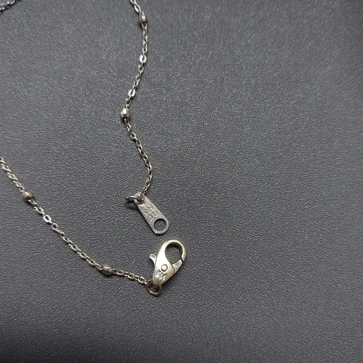 [BUNJANG] 14K White Gold Chain Bracelet with Ball Accents / 14k화이트골드팔찌