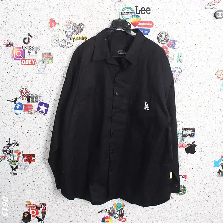 [BUNJANG] MLB Logo Cotton Jacket BK / 남성L/ 텍새 엠엘비 로고 코튼자켓BK A-95