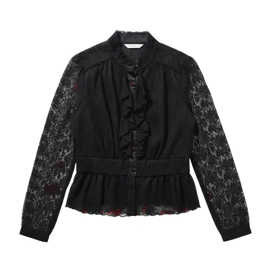 [BUNJANG] Bloomsbury Lace Blouse BK / 여성67/ Bloomsbury 레이스 블라우스BK A-96