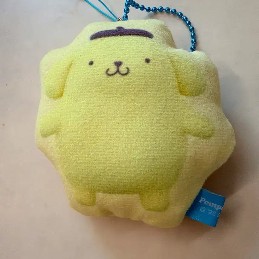 [BUNJANG] Sanrio Pompompurin Screen Cleaner Strap Keychain / 산리오 액정클리너 휴대폰고리 키링 폼폼푸린