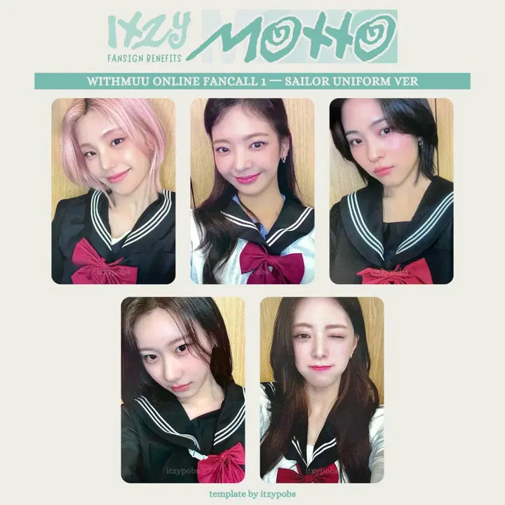 [BUNJANG] ITZY Yuna Withmuu Sailor Photocard / itzy 위드뮤 포카 리아 motto 세라복